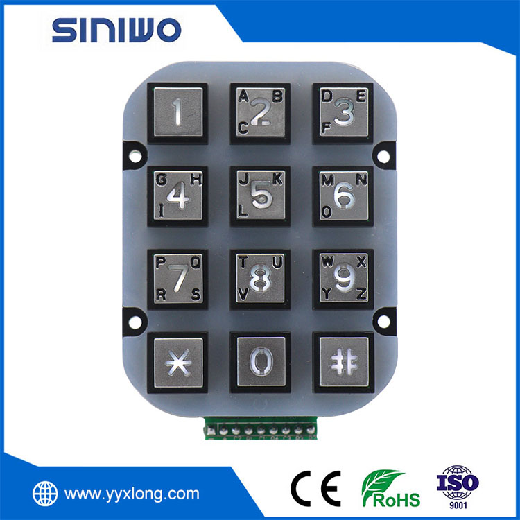 12 Tombol Keypad Luar Ruangan Industri