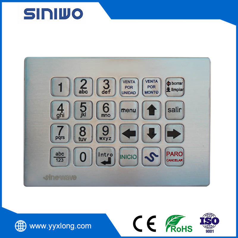 Keypad Logam Peralatan Industri