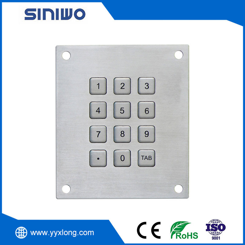 IP65 Tahan Air 12 Tombol Keypad Industri